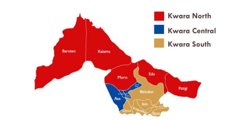 Map of Kwara state